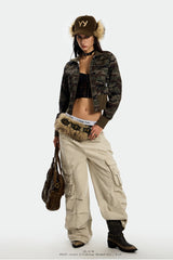 Rogue Camo Cropped Jacket - Camouflage