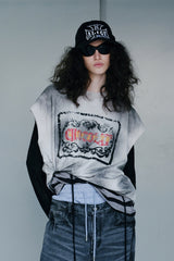 Faded Script Sleeveless Tee