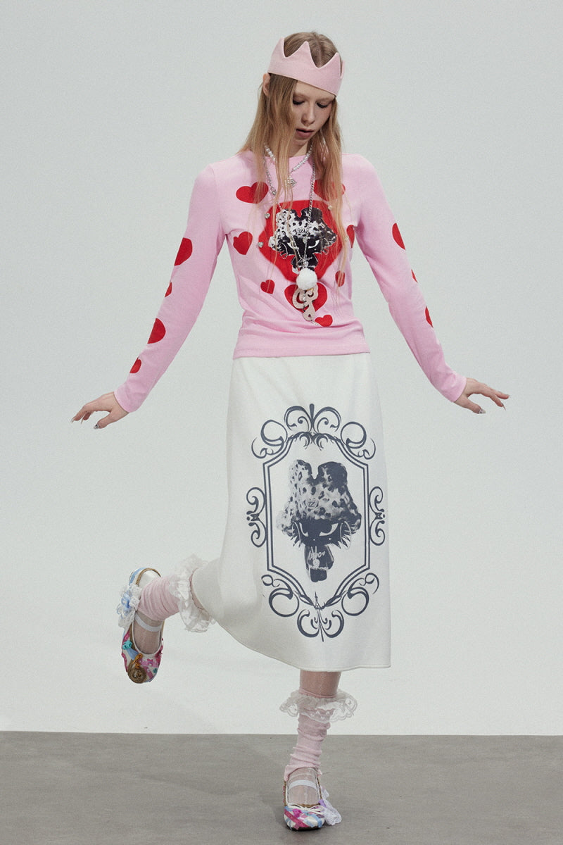 Heart Graphic Slim Top