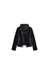 Shadow Fold Asymmetric Knit Jacket