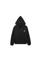 Gothic Emblem Oversized Zip Hoodie