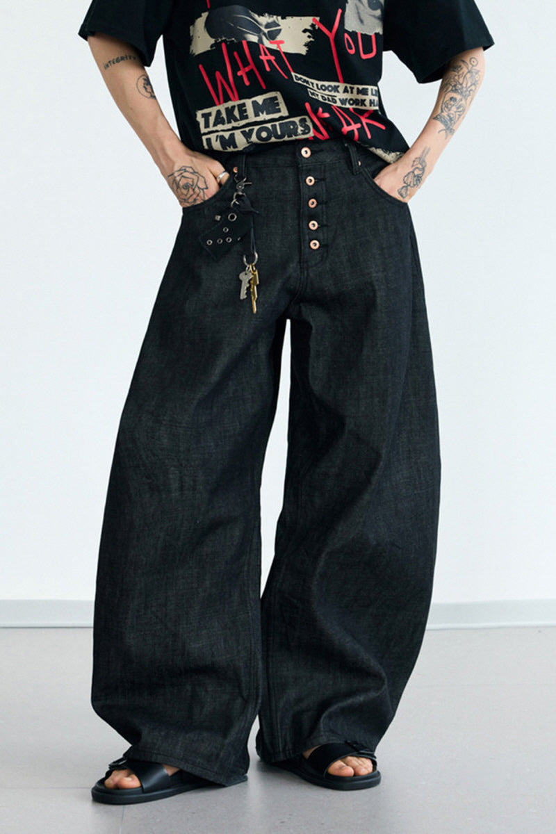 Shadow Curve Wide-Leg Jeans