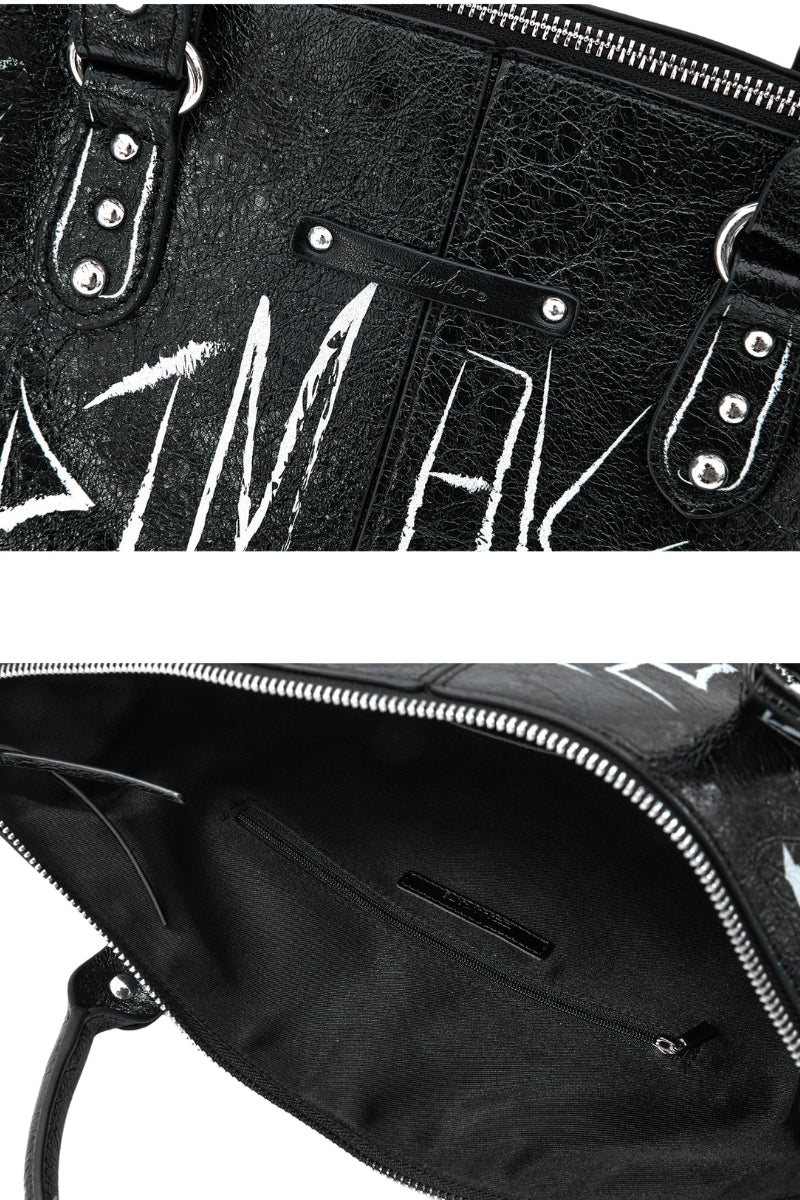 Graffiti Rivet Biker Bag
