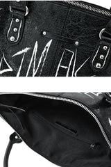 Graffiti Rivet Biker Bag