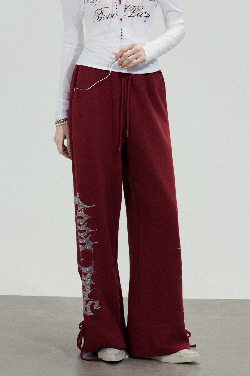Inferno Script Wide-Leg Sweatpants