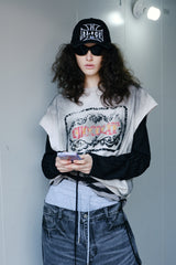 Faded Script Sleeveless Tee