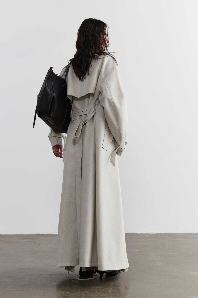 Ethereal Grace Genderless Trench Coat