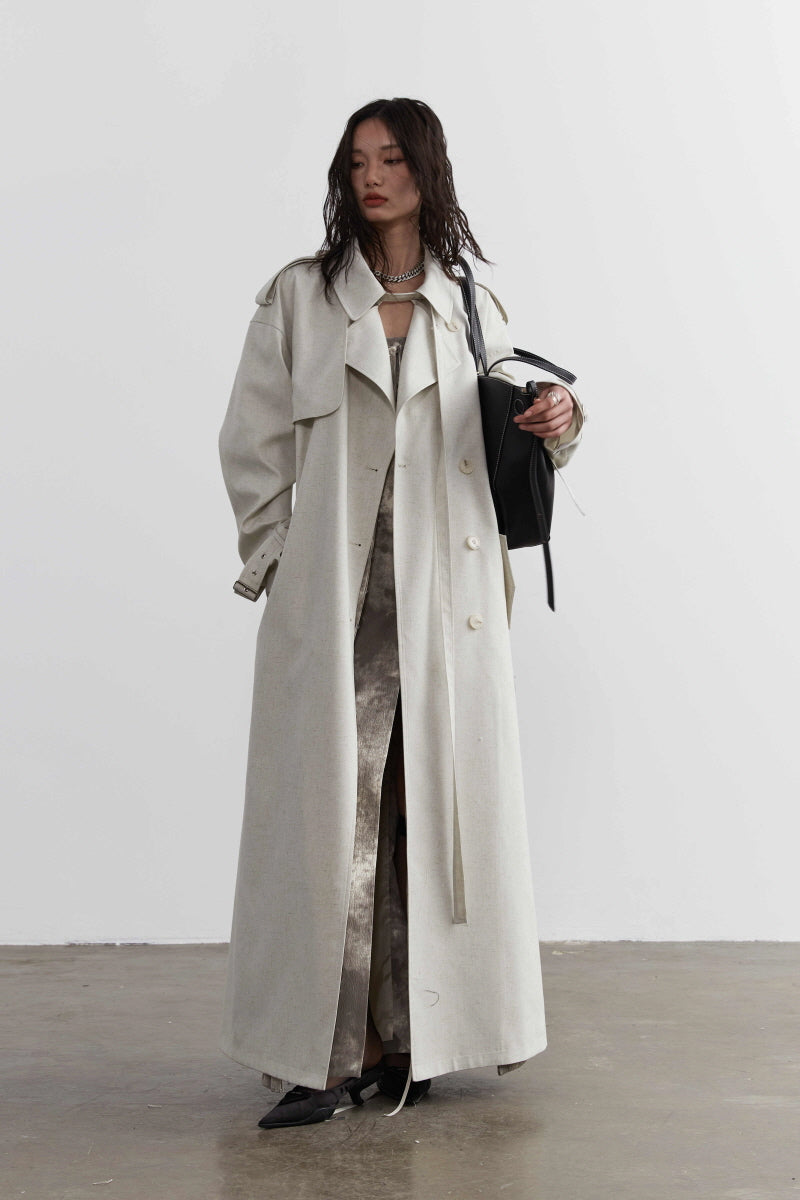 Ethereal Grace Genderless Trench Coat