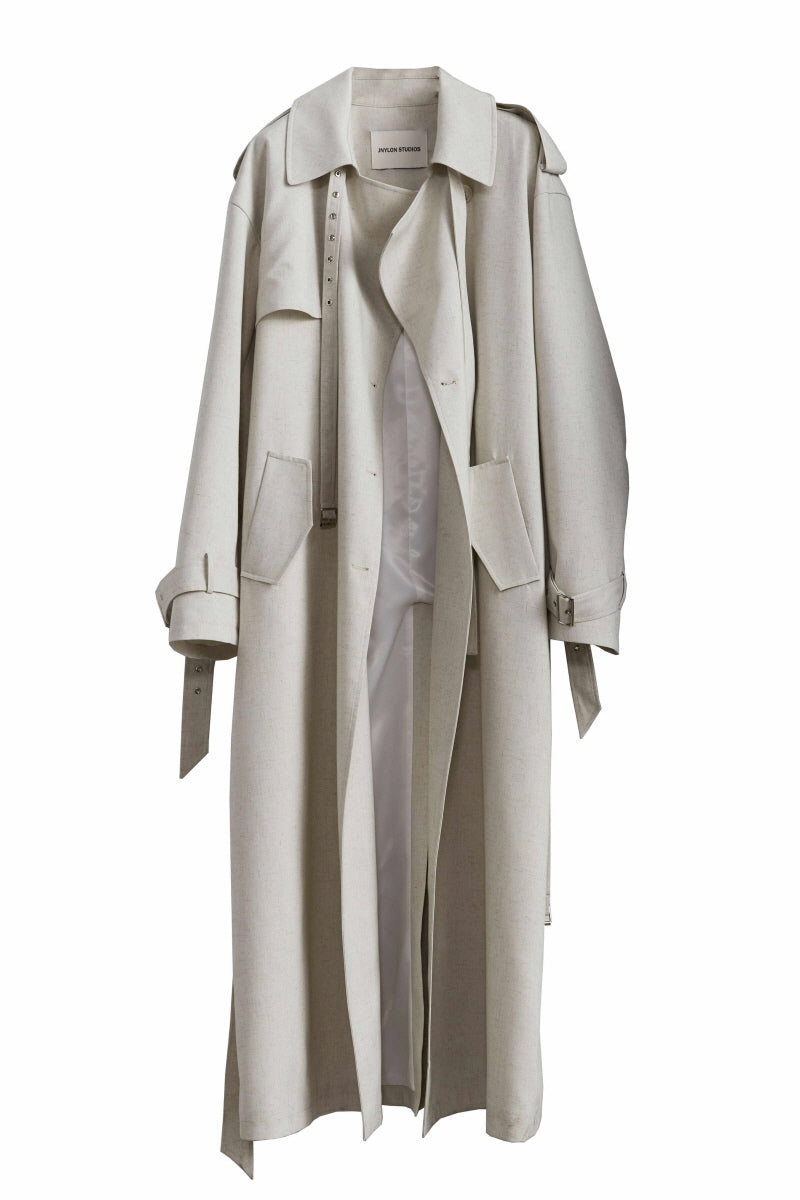 Ethereal Grace Genderless Trench Coat