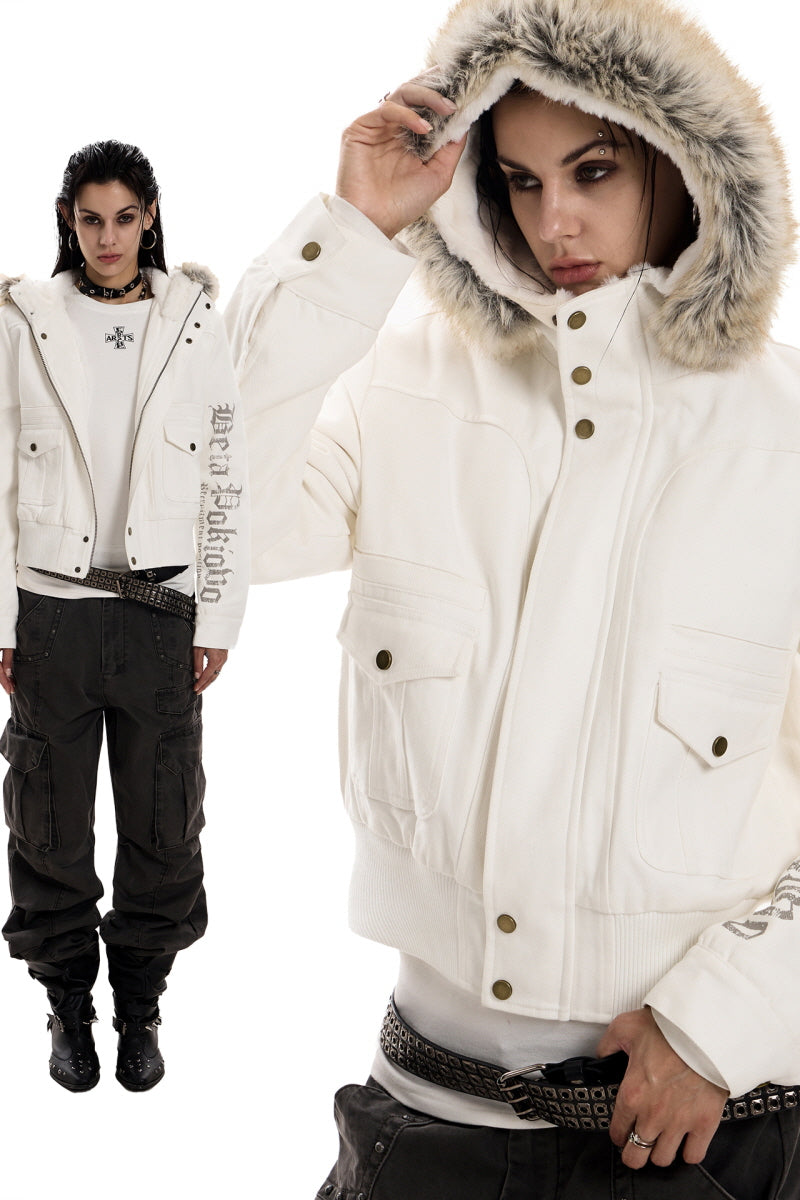 Fur-Trimmed Rebel Hooded Jacket