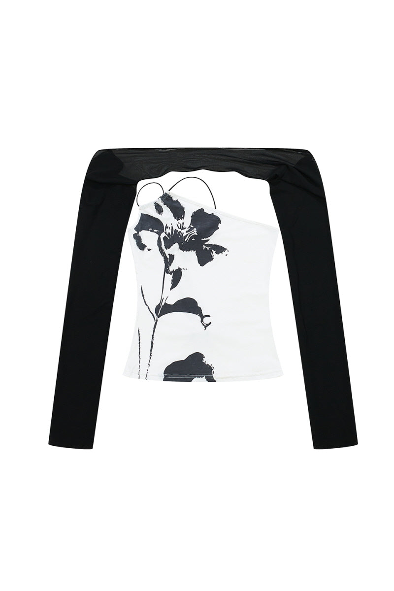 Fragmented Bloom Layered Top