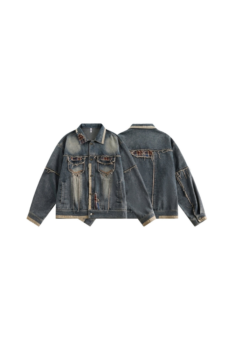 Frayed City Edge Denim Jacket