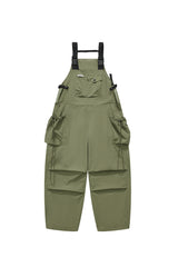 1NCN|"Jungle Roaming" design, soft cargo drawstring, adjustable bib pants, summer multi-pocket loose