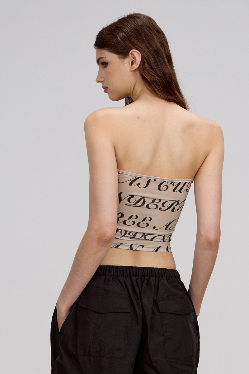 Cut-Out Monogram Bandeau Top