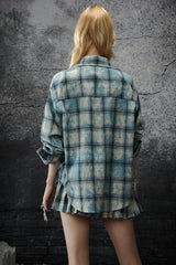 Distressed Plaid Vintage Overshirt