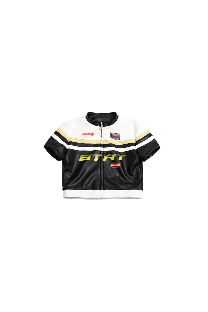 Racing Crop Leather Jacket
