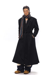 Western Midnight Long Wool Coat