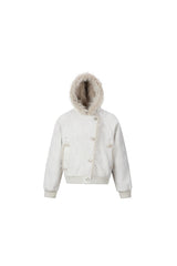Shadowline Faux Fur Asym Hooded Jacket