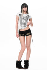 Military Strap Low-Rise Hot Pants