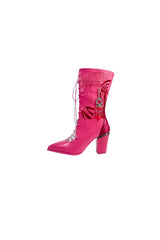Pink Venom Lace-Up Boots