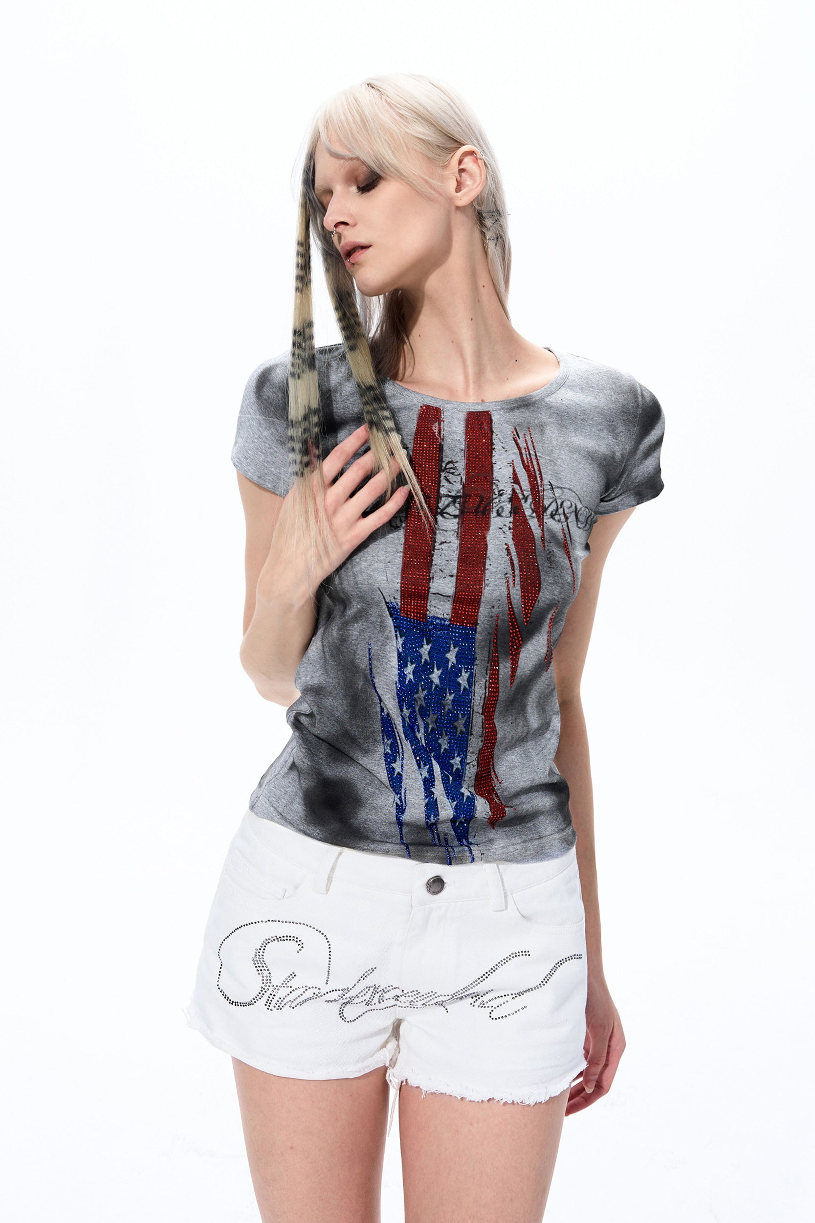 Stars & Stripes Rhinestone Baby Tee