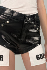Rivet Rebel Leather Shorts