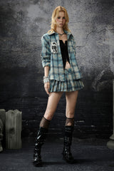 Distressed Plaid Vintage Overshirt