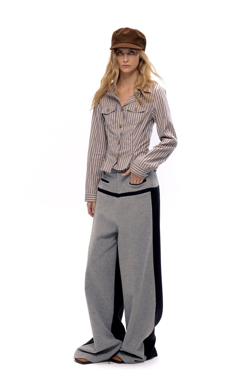 Rustic Stripe Fitted Western Shirt