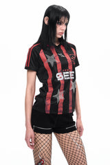Rhinestone Star Striker Jersey Top