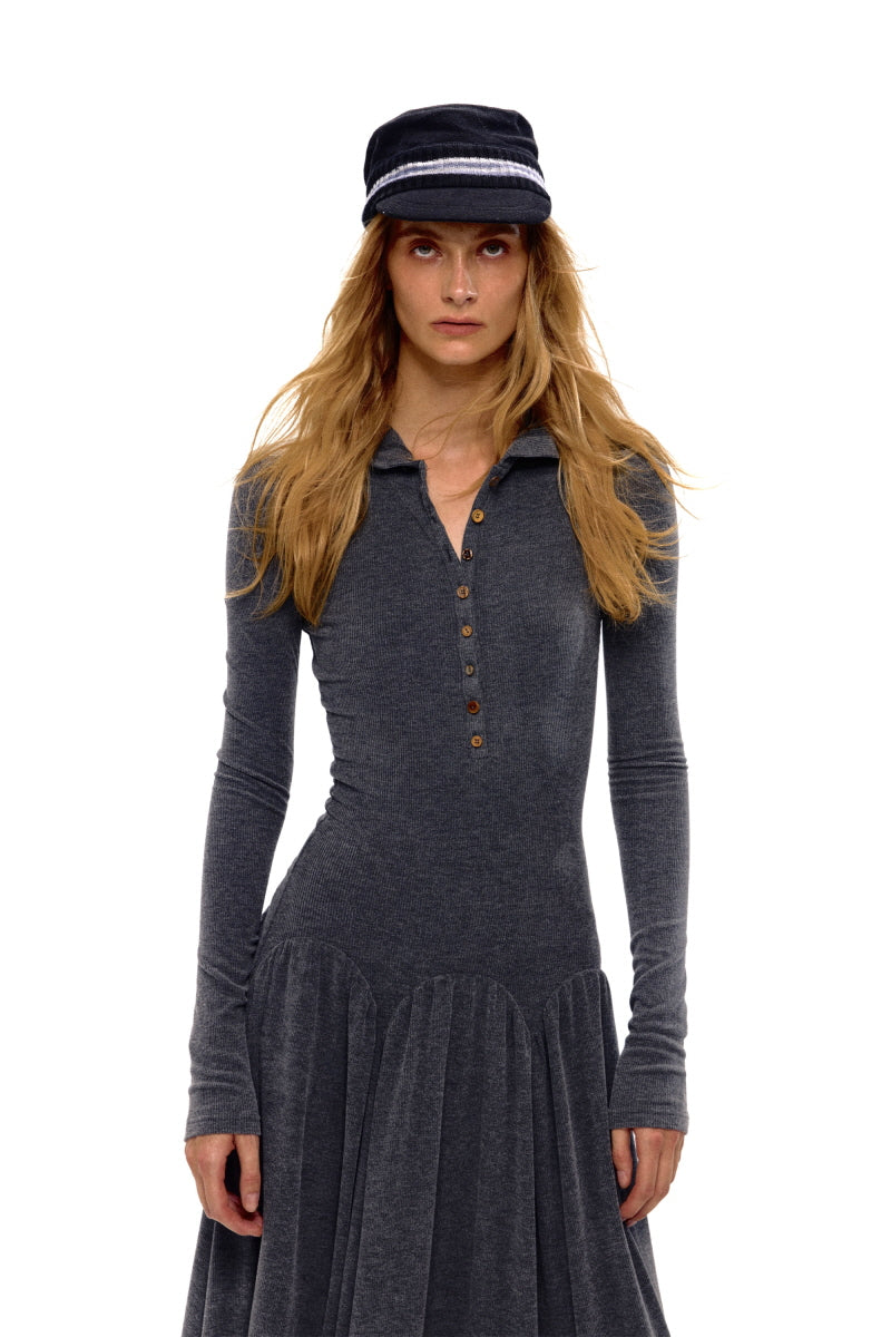 Soft Curve Hooded Knit Dress