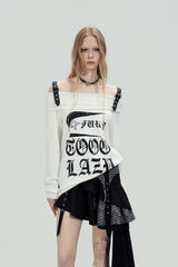 Rebel Strap Off-Shoulder Top