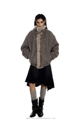 Feral Frost Suede Fur Jacket - Coffee