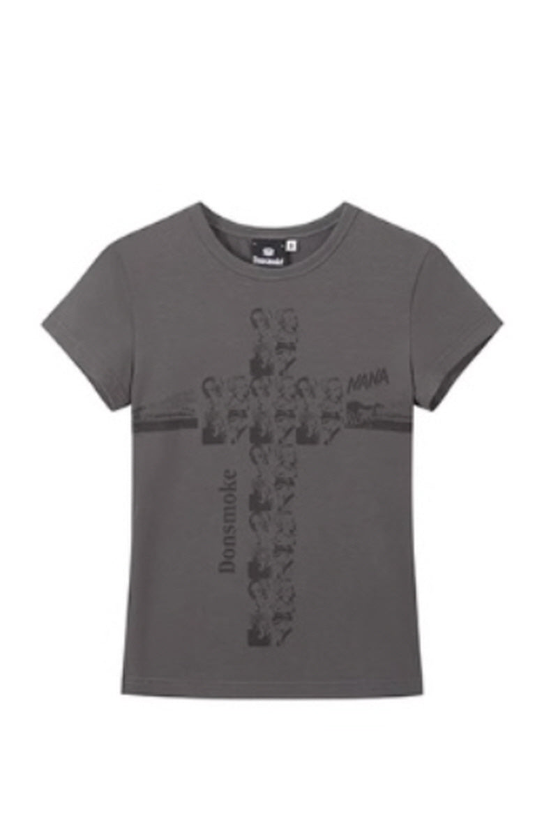 Rebel Muse Graphic Slim Tee - Black