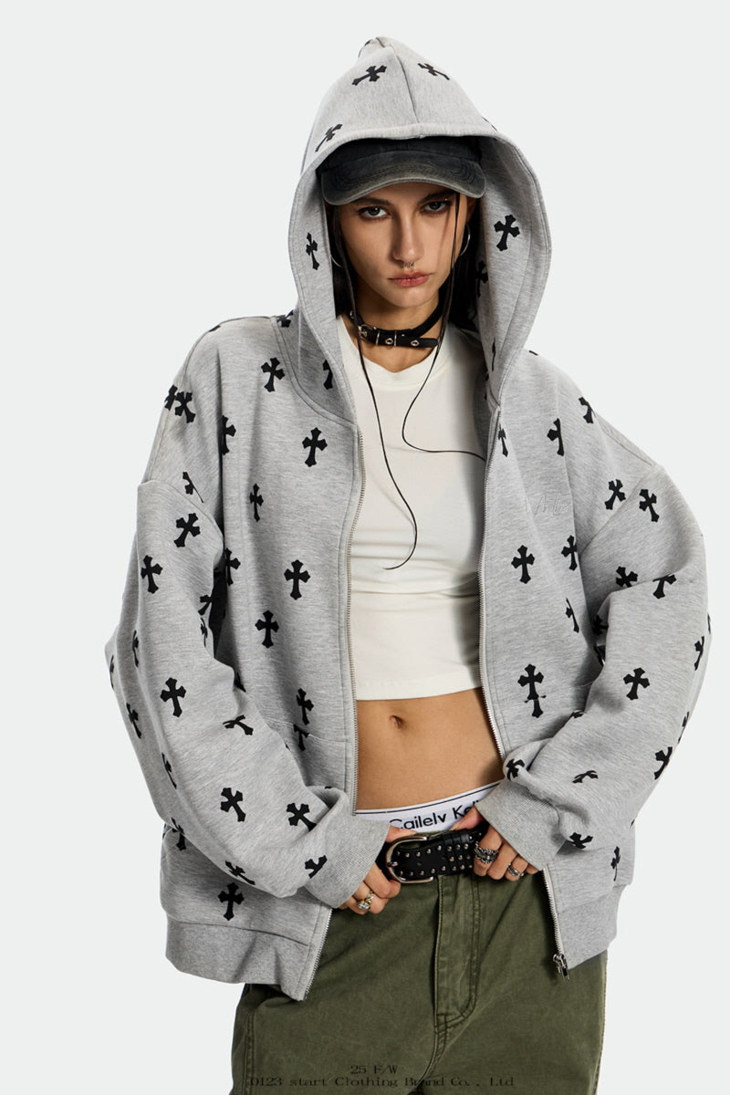 Cross All-Over Oversize Hoodie