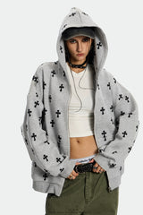 Cross All-Over Oversize Hoodie