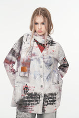 Concrete Canvas Graffiti Cardigan