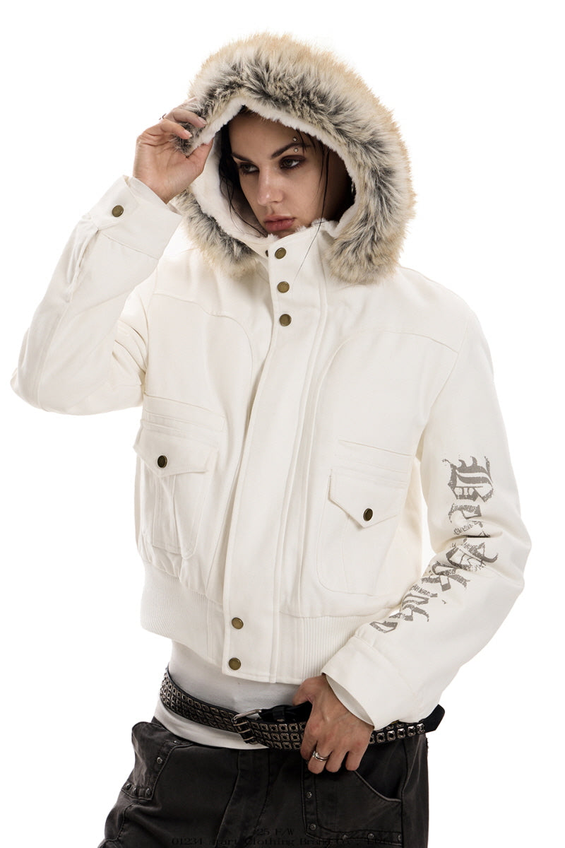 Fur-Trimmed Rebel Hooded Jacket