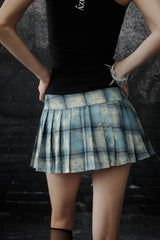 Urban Chaos Plaid Pleated Skirt