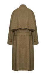 Belted Elegance Long Wool Coat