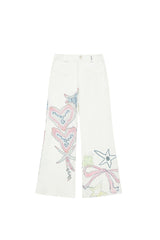 Dreamscape Doodle Flared Pants