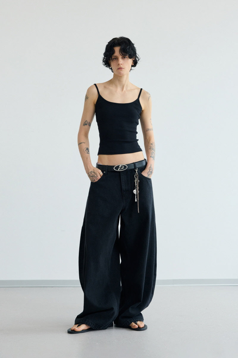 Low Shadow Wide-Leg Jeans