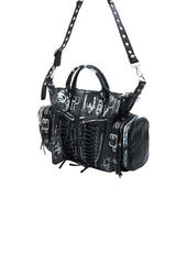 Graffiti Rivet Biker Bag