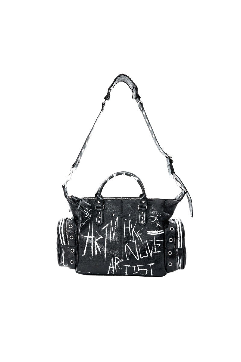 Graffiti Rivet Biker Bag