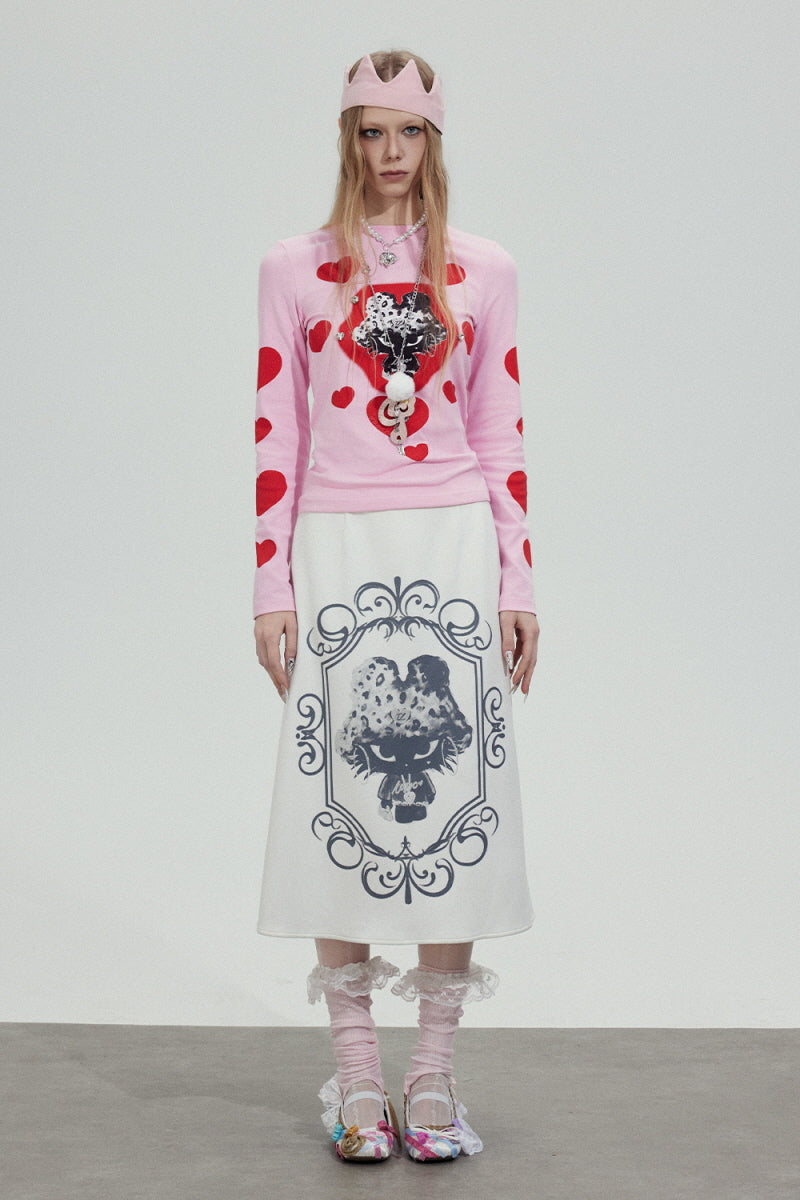 Heart Graphic Slim Top