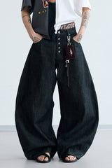 Shadow Curve Wide-Leg Jeans