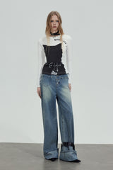 Rebel Belt Graphic Long Sleeve Top