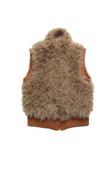 Rugged Elegance Ribbed Fur Vest