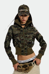 Rogue Camo Cropped Jacket - Camouflage