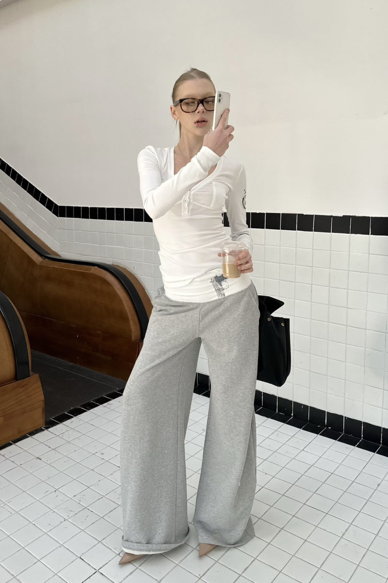 Silent Mark V Long Sleeve Top - White