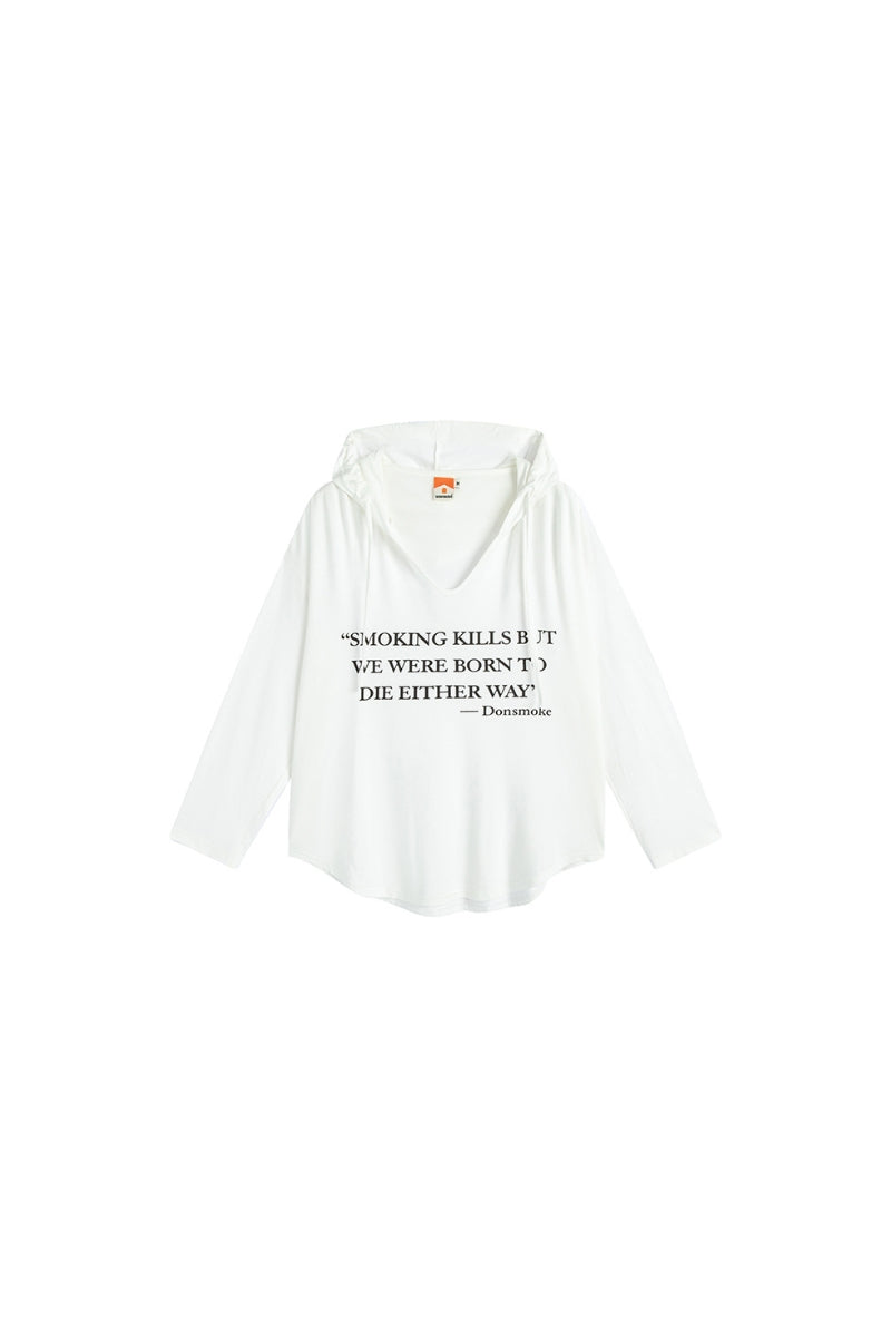 Loose Fit Graphic Hooded T-Shirt